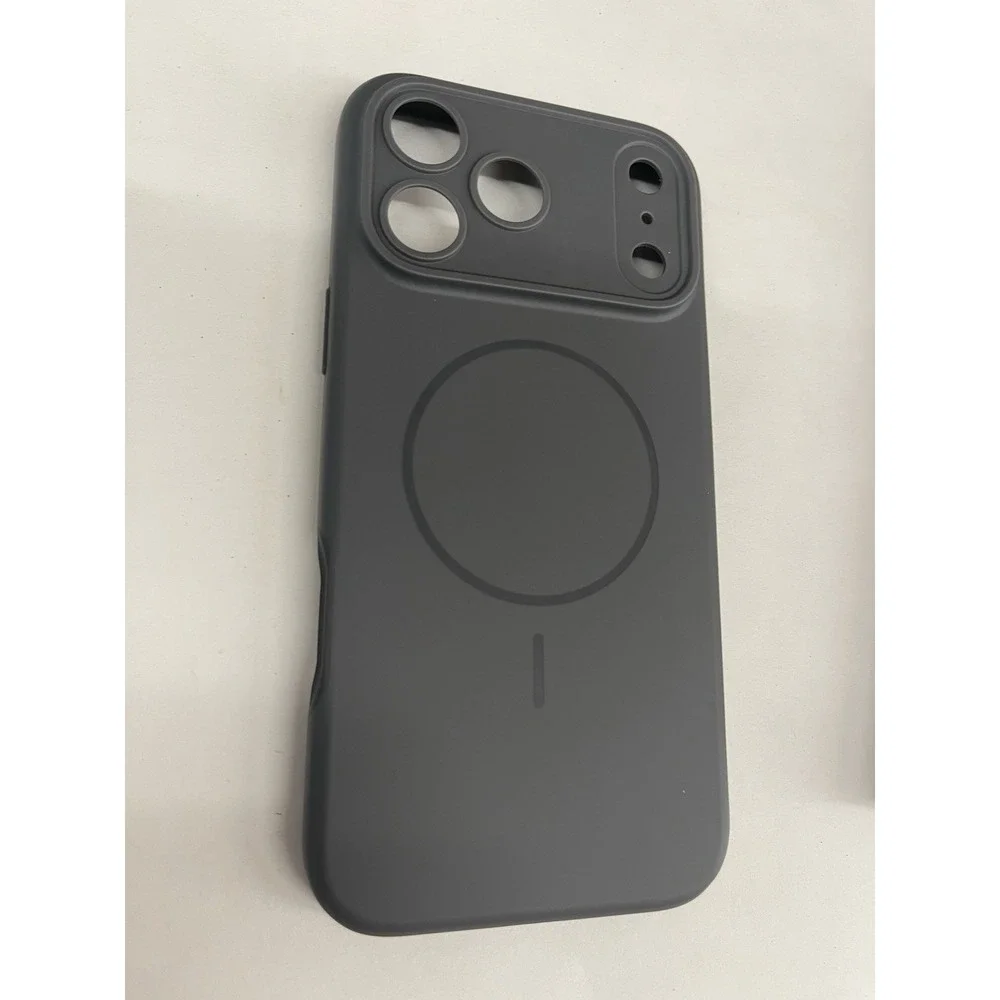 Magnetic iPhone 17 Pro Case Full Camera Protection‎ Matte Soild Color- Deep Gray